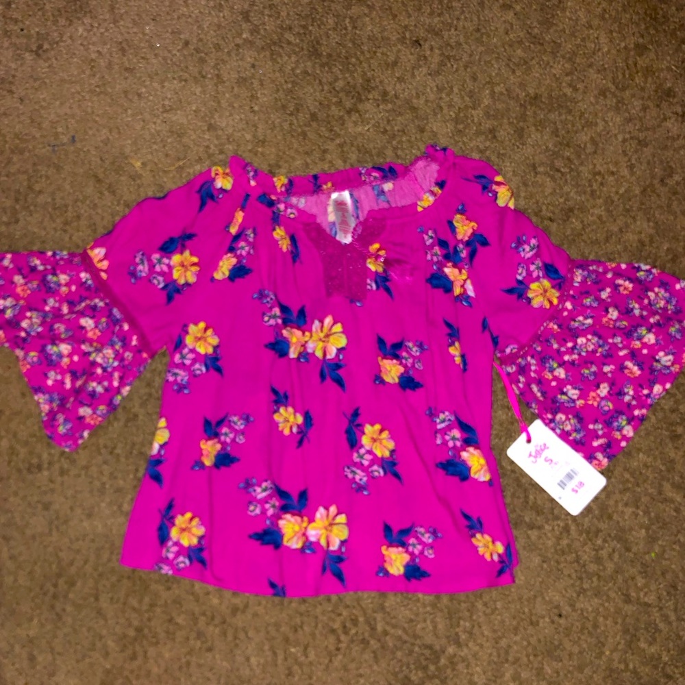Girls justice pink dressy shirt